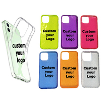Coque transparente de téléphone en TPU avec logo personnalisé pour iPhone 13 14 15 Pro Max étui de protection de téléphone portable personnalisé