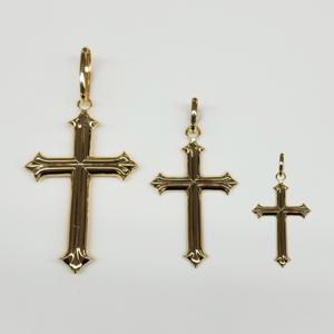 Colgante de Cruz de Oro Sólido de 18K de 4mm, Joyería Fina, Amuleto Conmemorativo para Cualquier Edad - Product Image 4