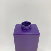 Conteneur de shampooing en plastique HDPE au toucher doux, 500 ml, 800 ml, bouteille d'emballage de lotion rectangulaire violette