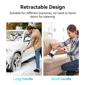 Recharge sans fil avec 7 têtes de brosse avec écran LCD Type-C Charge Brosse électrique rotative pour le nettoyage avec long manche - Product Image 5