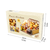 Casa de Muñecas en Miniatura Hongda 2025, Diseño Personalizado M2423, Tema de Cocina, Estilo Europeo Moderno, Kit de Casa de Muñecas de Madera para Armar