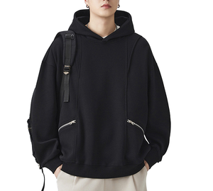 Sweat-shirts à capuche boxy personnalisables pour hommes, 100 % coton, molleton épais 450 GSM, vierges, unis, lourds, coupe oversize - Product Image 1