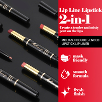 Grosir lip liner matte label pribadi kosmetik Bibir makeup foundation 2 in 1 lipstik tahan air dan liner bibir set untuk kecantikan
