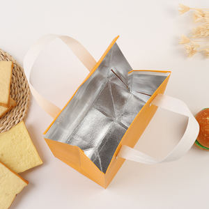 ถุงใส่อาหารหุ้มฉนวนไม่ถักไม่ทอแบบกำหนดเองพร้อมถุงใส่เค้กชาแบบกันน้ำมันเย็นสำหรับร้านอาหารร้านอาหาร - Product Image 5