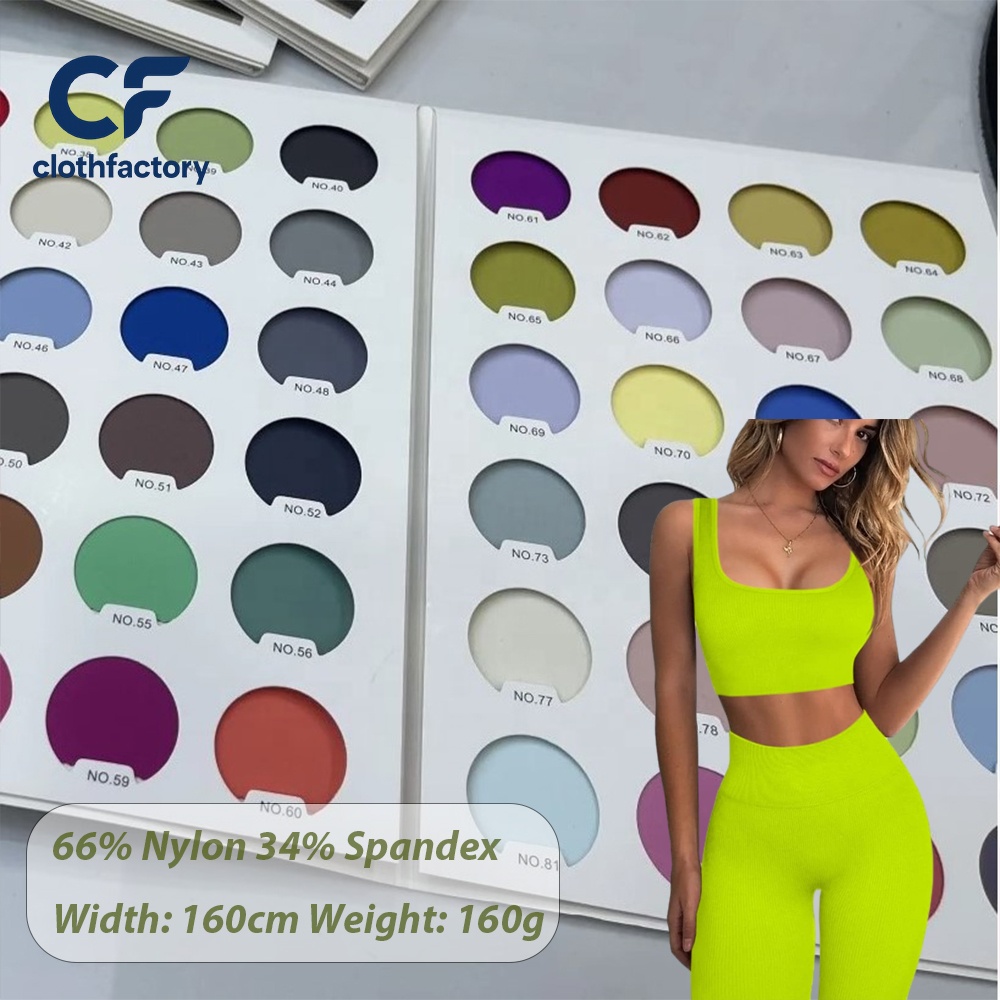 Eco-Friendly Recycled 66% Nylon 34% Spandex Fabric 160GSM 4 Way Stretch Quick Dry Fabric for Women Activewear