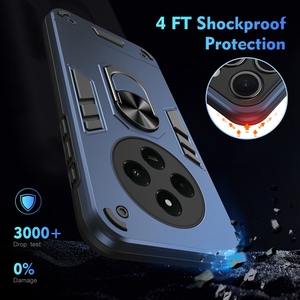 Étui de téléphone antichoc hybride PC TPU avec support de support d'anneau magnétique pour Xiaomi Redmi <span class=keywords><strong>A4</strong></span> 14C 14T Note 14 Pro Plus - Product Image 4