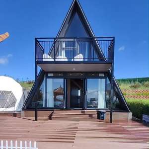 Maison de vacances bon marché de haute qualité parfaite escapade isolée maison triangle en bois structure en acier - Product Image 3