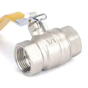 New Customized 3/4''inch brass ball water valves Long iron handle with Nut Two Way for Water Flow Control brass ball valve price