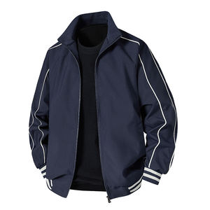 เสื้อแจ็คเก็ตขนแกะมีฮู้ดลายทางสไตล์อเมริกันเรโทรแบบกำหนดโลโก้ได้ สำหรับฤดูหนาว เหมาะกับการทำงาน แบรนด์เท่ห์ ดีไซน์ล้ำสมัย สปอร์ต - Product Image 3