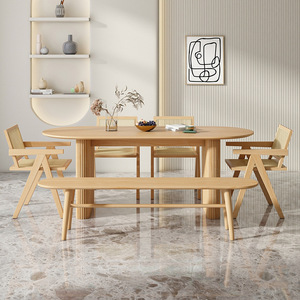 Mesa de centro de estilo simple, hecha de madera pura, con estructura mecánica para hacer que el cuerpo sea más estable - Product Image 2