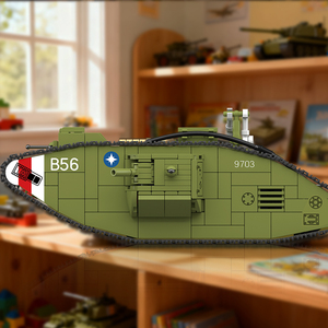 Kit de modelo a escala británica de la I Guerra Mundial 1/35, tanque Mark V, tanque pesado, miniaturas, juguetes del ejército, juego de bloques de construcción de vehículos blindados - Product Image 6