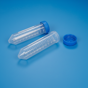 Provetta da <span class=keywords><strong>Centrifuga</strong></span> 50ml in PP con Fondo Conico per Raccolta <span class=keywords><strong>Sangue</strong></span>, Tappo a Vite Blu, 12000xg RCF, Autoclavabile, 1 Anno di Garanzia - Product Image 1