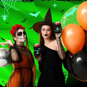 ปลอกหุ้มกระป๋องเรืองแสงในที่มืด สำหรับฤดูร้อน ฮาโลวีน ปลอกกระป๋องแบบกำหนดเอง ของตกแต่งปาร์ตี้สุดฮา สำหรับกระป๋องหรือขวด ของขวัญสำหรับงานสังสรรค์ - Product Image 4