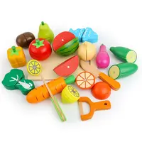 ของเล่นไม้17ชิ้น,ของเล่นผักและผลไม้ของเล่นความรู้ความเข้าใจเรื่องอาหารของเล่นเลียนแบบผลไม้ของเล่นสำหรับเด็ก