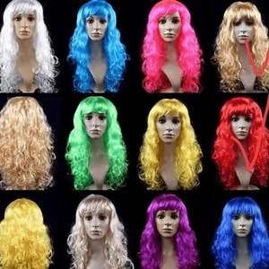 Vente en gros Perruques synthétiques longues bouclées bon marché en plusieurs couleurs pour <span class=keywords><strong>Carnaval</strong></span> Halloween Party Festive Party Supplies - Product Image 3
