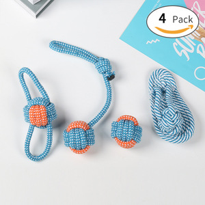 Juguetes de cuerda para perros, paquete de 6 nudos resistentes a mordeduras para cachorros pequeños y medianos, diversión para el tiempo de juego de las mascotas - Product Image 2