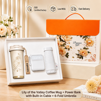 Coffret Cadeau Haute Capacité : Power Bank 10000mAh avec Affichage de Batterie, Cordon, Câble Multi-USB Type C Android, Mug de Voyage 500ml, Énergie