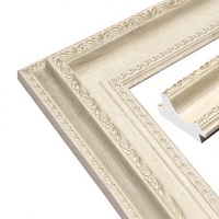 Moulure de cadre photo classique baroque décorative de luxe antique crème et or en PS pour la décoration intérieure et l'encadrement sur mesure
