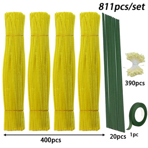 Juego de 811 Piezas de Alambres de Chenilla con Tallo Retorcido, Kit para Hacer Ramos de Flores Artificiales - Product Image 5