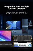 قرص صلب داخلي BESTOSS M.2 2280 للكمبيوتر المحمول بتقنية SATA 3.0 SSD OEM NGFF بسعات 128 جيجابايت/256 جيجابايت/512 جيجابايت/1 تيرابايت