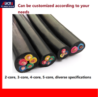 Cable Flexible con Revestimiento de PVC RVV de 2-5 Núcleos, Cobre Libre de Oxígeno, 300/500V, Cable de Alimentación de Bajo Voltaje para Cableado de Edificios, Cable para Paneles Solares