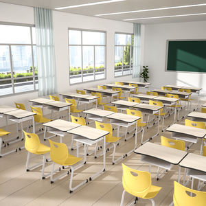 Bureau et chaise individuels pour étudiants, directement de l'usine, avec tiroir en PP, hauteur réglable, pour l'école et la maison, OEM/ODM - Product Image 2