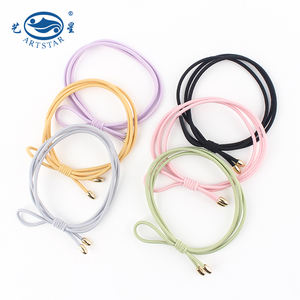 आकर्षक बाल सामान के साथ 5mm ठोस रंग उच्च बाल इलास्टिक बैंड Hairband धातु सिर - Product Image 1
