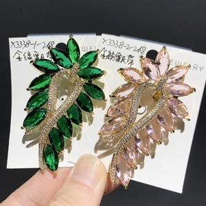 XILIANGFEIZIレトロスタイル高品質銅ジルコンオーストリアクリスタルリボンブローチ女性用コートピン用 - Product Image 1