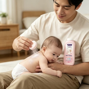 Momeasy Hygepure Talco Naturale <span class=keywords><strong>per</strong></span> <span class=keywords><strong>Neonati</strong></span> a Base di Amido di Mais con Camomilla, Avena e Foglie di Pesco, <span class=keywords><strong>Polvere</strong></span> Lenitiva <span class=keywords><strong>per</strong></span> <span class=keywords><strong>Neonati</strong></span> - Product Image 2