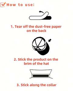 Coussinets absorbants anti-transpiration pour chapeau de golf d'été <span class=keywords><strong>Autocollant</strong></span> anti-saleté Doublure anti-transpiration pour le confort - Product Image 2