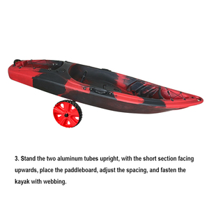 Heavy Duty Buggy pneumatico per supportare fino a 200 libbre carrello per Kayak carrello da Surf multifunzione 3-in-1 carrello - Product Image 6