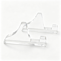 Support de Présentation Moderne en Acrylique Transparent Écologique Pré-assemblé pour Livres, Documents, Téléphones, Assiettes, Gâteaux, Petits Objets