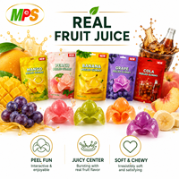 Mps Gummy Fruit Gemaakt Met Echte Vruchtensap Snoepjes Gelei Perzik Lychee 3d Peelable Gummy Candy