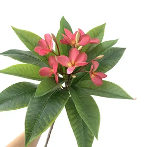 Yüksek kaliteli N-0116 Hawaii Hawaiian yapay gerçek dokunmatik saç köpük 3D Plumeria çiçek paketi
