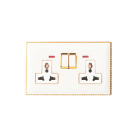 Universal 13A Socket Fast Charger Interruptor de pared eléctrico y Socket PC Panel Blanco