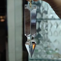 Cortina de Cuentas de Cristal de Cuarzo Transparente Decorativas con Forma de Cohete y Extremos Redondos, Serie Hecha a Mano, para un Acabado Suave