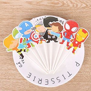 Articles de fête à thème, <span class=keywords><strong>d</strong></span>écorations de fête <span class=keywords><strong>d</strong></span>'<span class=keywords><strong>anniversaire</strong></span> pour garçons, super-héros, jouets <span class=keywords><strong>Avengers</strong></span>, <span class=keywords><strong>d</strong></span>écorations de cupcakes Captain America N0378 - Product Image 5
