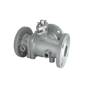 Đòn Bẩy Hoạt Động GB ISO PN10 PN16 Mặt Bích Hơi Nước Jacketed Ball Valve