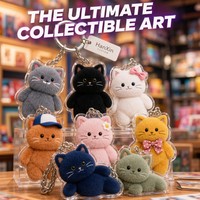 Porte-clés en acrylique style ours en peluche personnalisé HanXin Boutique – Collection originale d'artiste, petit fournisseur d'usine en gros
