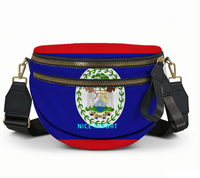 Sac à bandoulière léger pour femme avec fermeture éclair, motif drapeau de la Barbade, sac de loisirs patriotique