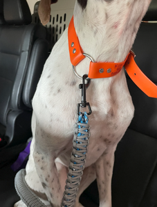 새로운 강아지 선물 24 인치 Paracord 개 안전 가죽 끈 개 큰 개를위한 자동차 안전 슬링 - Product Image 3