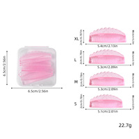 Rouleaux réutilisables en silicone pour rehaussement de cils, sans colle, pour permanente et lamination, 4 paires