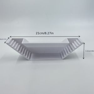 Trapezoidal Fish Viewing Tunnel White And Black ABS Aquarium Decoration For Shrimp Sanctuary Hiding House Landscaping - Product Image 3