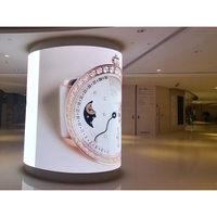 Intérieur P2.5 2.5mm P3 P4 Pleine Couleur Rvb Sans Souple Mur Vidéo Courbes Souples Courbes Colonne Led Panneau D'affichage Écrans