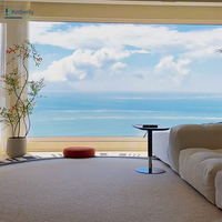 Ventana Abatible de Aluminio con Doble Acristalamiento, Moderna y Personalizada, Resistente al Viento, Aislante del Calor, Impermeable, para Apartamentos y Cocinas