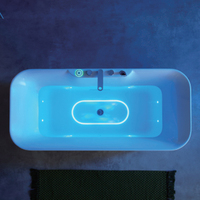 Baignoire Spa Moderne en Acrylique avec Système de Température Constante, Design Écologique, Cascade de Bulles d'Air et Massage pour Salle de Bain de Villa