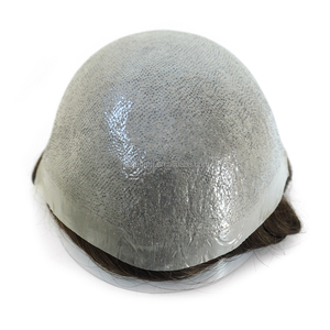 BIO - 0,05-0,06 mm Onzichtbare Toupet Super Dunne Huid Medium Licht 100% Dichtheid Beste Haarstuk Toupet - Product Image 5