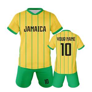 Футбольная форма сборной Ямайки: персонализированный комплект (футболка и шорты) с именем и номером для юношеских команд (для мальчиков и девочек) - Product Image 5