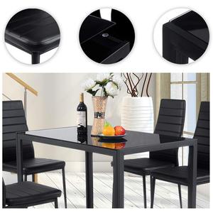 Best Choice Products <span class=keywords><strong>Comedor</strong></span> Juegos de <span class=keywords><strong>comedor</strong></span> 7 Pieces Kitchen have 6 Leather Chairs Black Dining room Set - Product Image 2