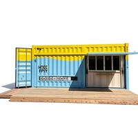 Café-restaurant modulaire en conteneur de style chinois, nouveau kiosque alimentaire extérieur avec poussoirs électriques et circuits intégrés